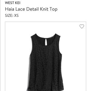 Stitch Fix West Kei Haia Lace Detail Knit Top NWT